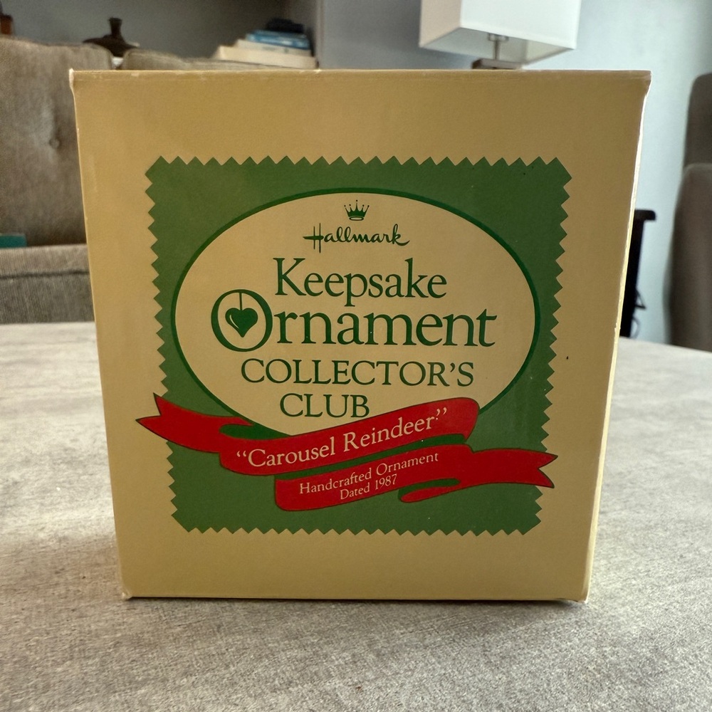 1987 Hallmark Keepsake Ornament – “Carousel Reindeer” – Club Exclusive – w/ box